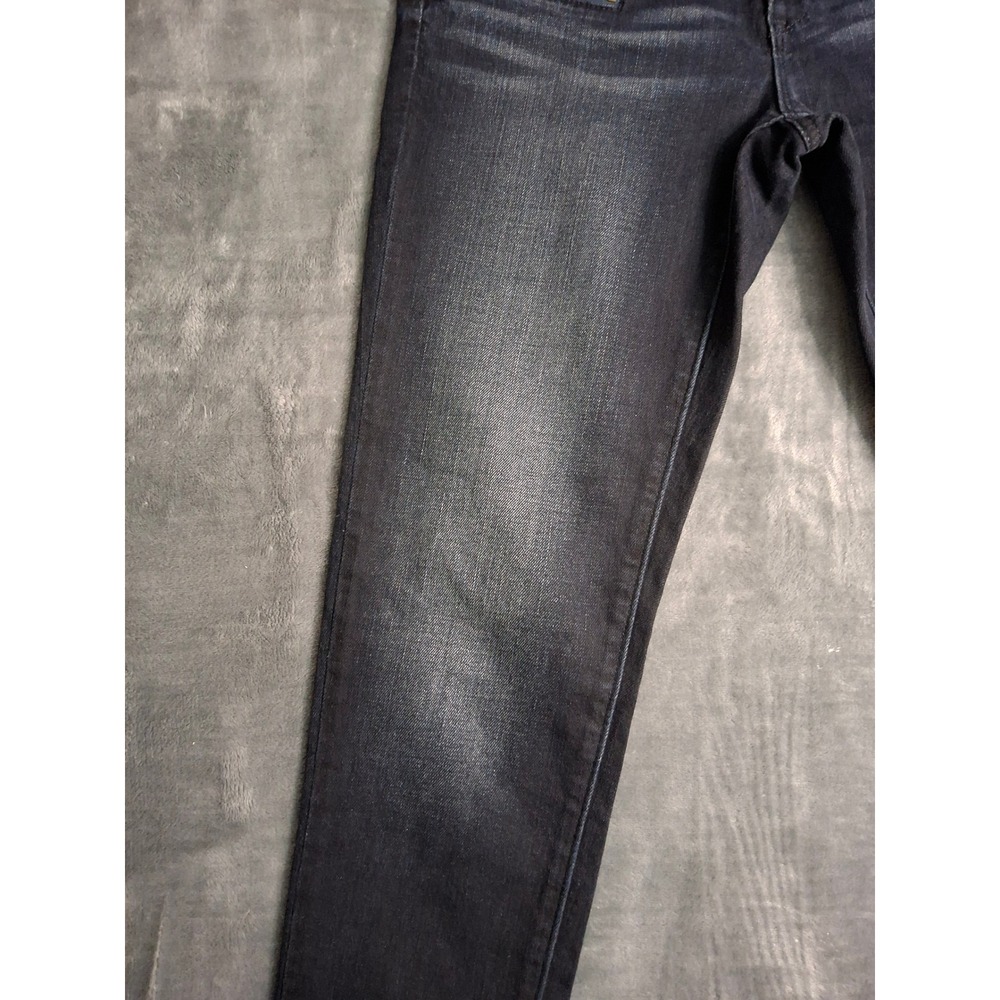 Michael Kors Womens Skinny Jeans Dark Wash Gold Zipper Detail Denim Blue Size 4 - Picture 4 of 16